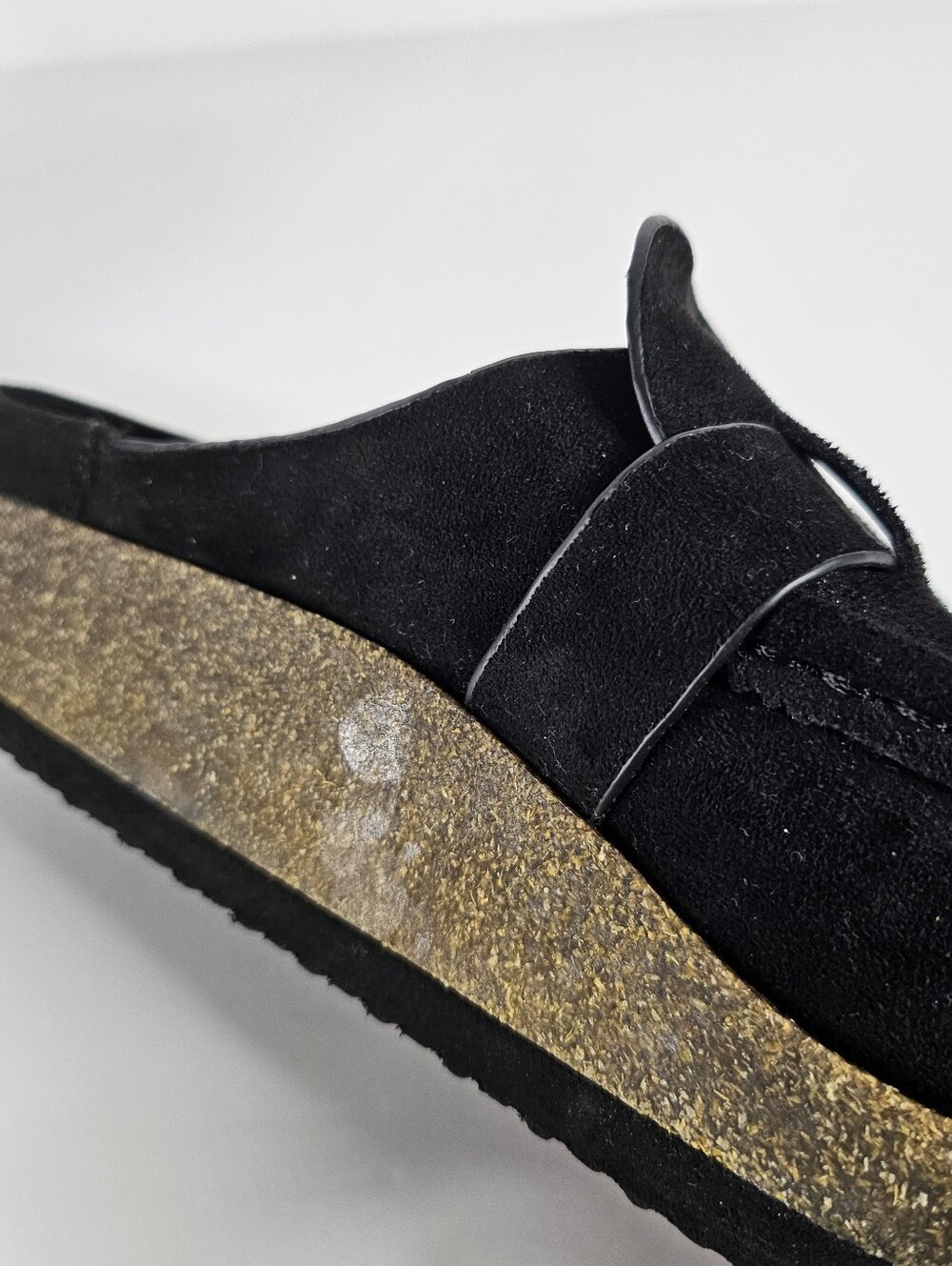 Madden Girl Paceyy Black Buckle Cork Platform Clogs Mules Size 9 Bohemian Hippie - Picture 10 of 12